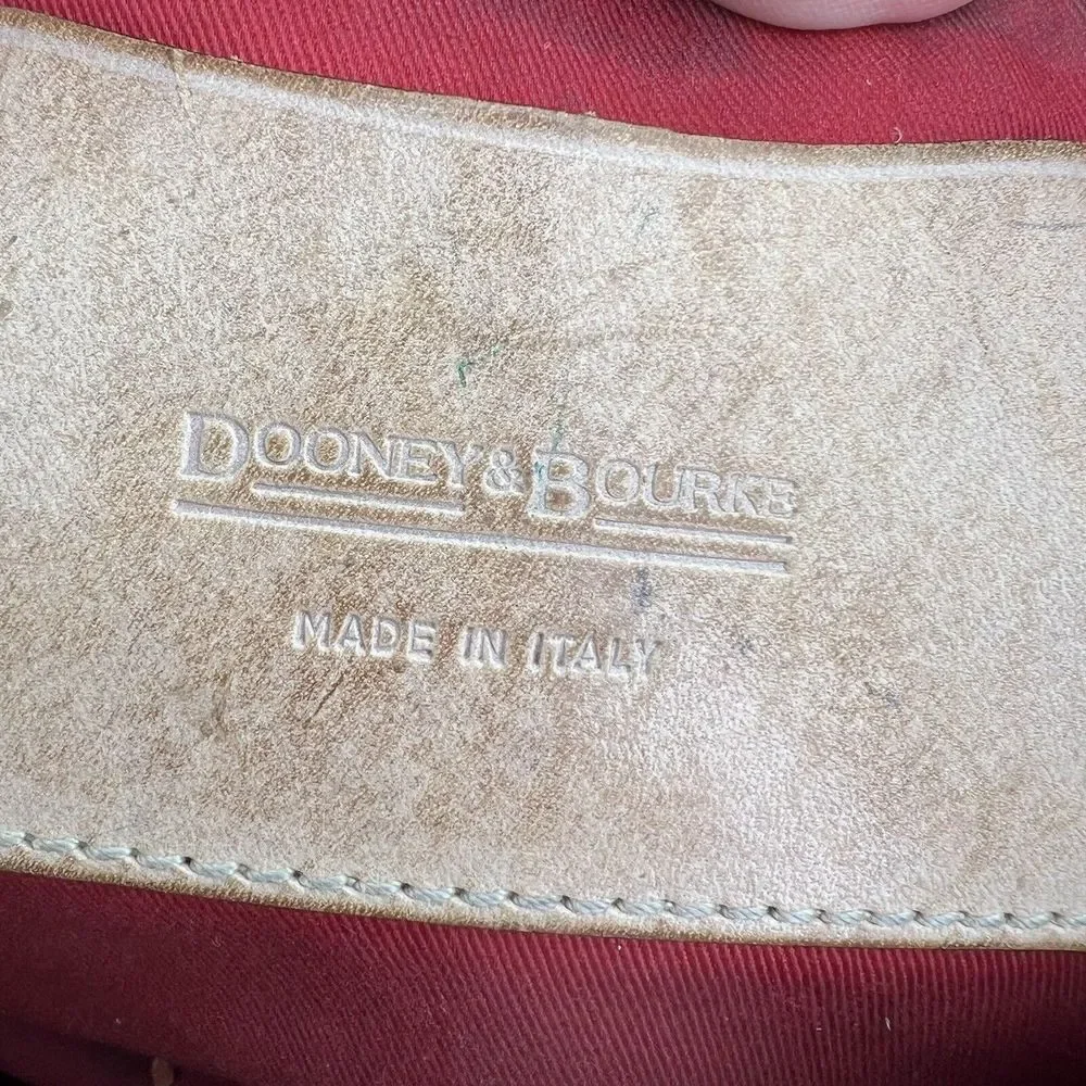 Dooney Bourke VTG Black Two Handle Pebbles Leather Handbag Made In Italy